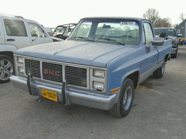 1GTDC14H9FS502985 - 1985 GMC C1500 BLUE photo 2