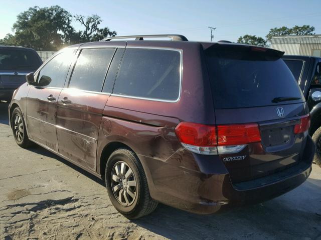 5FNRL38669B055026 - 2009 HONDA ODYSSEY EX MAROON photo 3