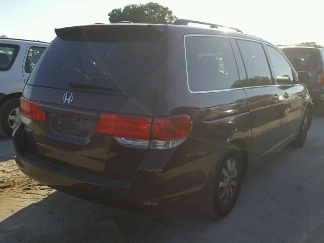 5FNRL38669B055026 - 2009 HONDA ODYSSEY EX MAROON photo 4