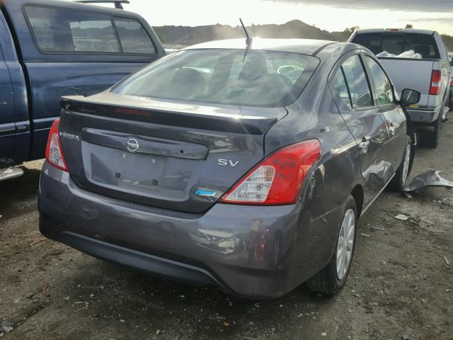 3N1CN7AP9FL864286 - 2015 NISSAN VERSA S CHARCOAL photo 4