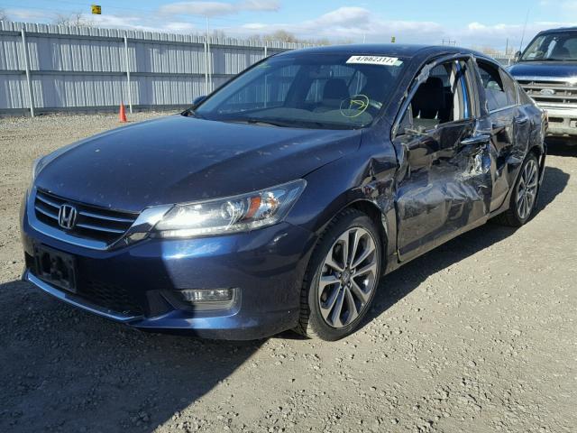 1HGCR2F58FA217883 - 2015 HONDA ACCORD SPO BLUE photo 2