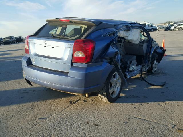 1B3HB48B97D262646 - 2007 DODGE CALIBER SX BLUE photo 4