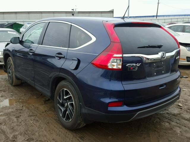 2HKRM4H42GH712145 - 2016 HONDA CR-V SE BLUE photo 3