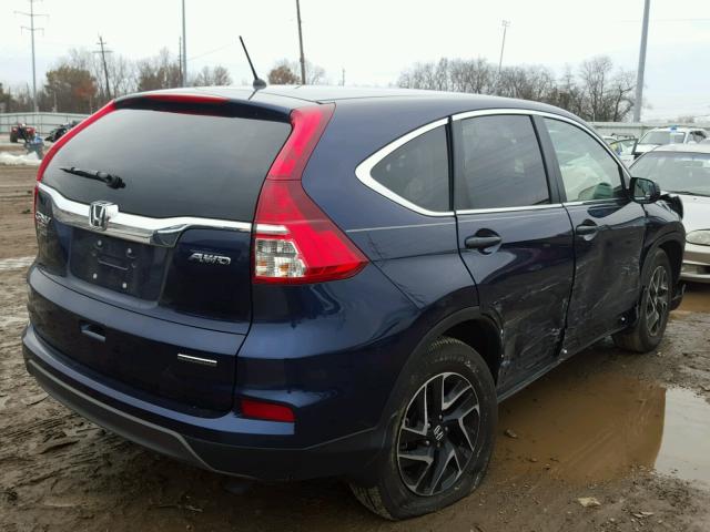 2HKRM4H42GH712145 - 2016 HONDA CR-V SE BLUE photo 4