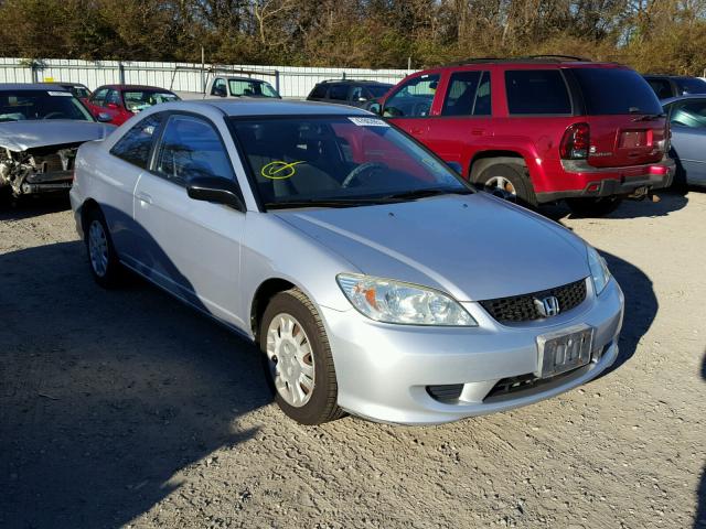 1HGEM22515L036835 - 2005 HONDA CIVIC LX SILVER photo 1