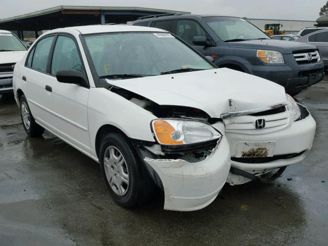 1HGES16531L007907 - 2001 HONDA CIVIC LX WHITE photo 1