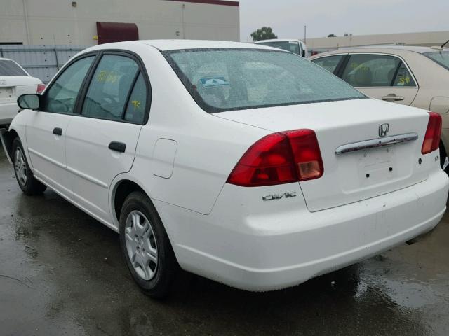 1HGES16531L007907 - 2001 HONDA CIVIC LX WHITE photo 3