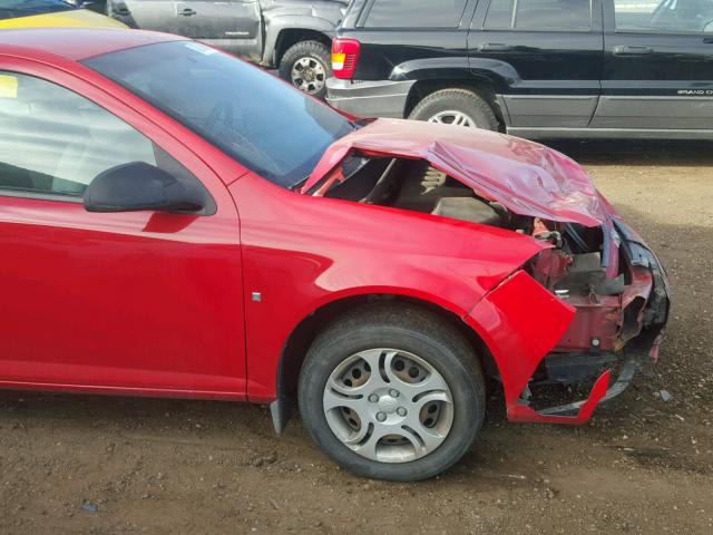 1G1AK18F187175012 - 2008 CHEVROLET COBALT LS RED photo 9