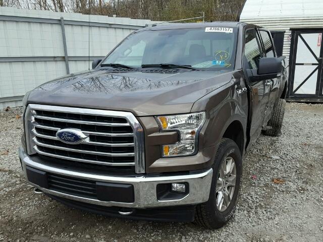 1FTEW1EF6HFA44147 - 2017 FORD F150 SUPER BROWN photo 2