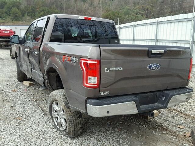 1FTEW1EF6HFA44147 - 2017 FORD F150 SUPER BROWN photo 3