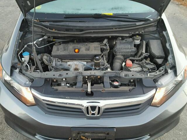 2HGFB2F57CH311428 - 2012 HONDA CIVIC LX GRAY photo 7