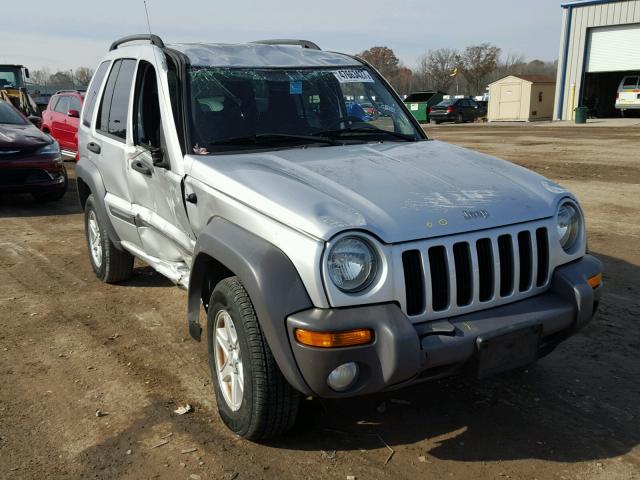 1J4GL48K54W117072 - 2004 JEEP LIBERTY SP SILVER photo 1