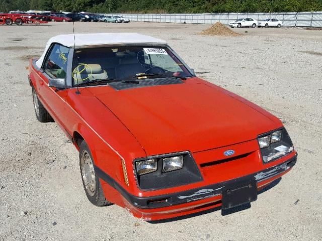 1FABP2735PF189594 - 1985 FORD MUSTANG LX RED photo 1