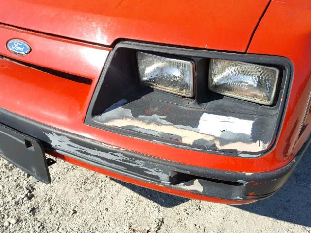1FABP2735PF189594 - 1985 FORD MUSTANG LX RED photo 9