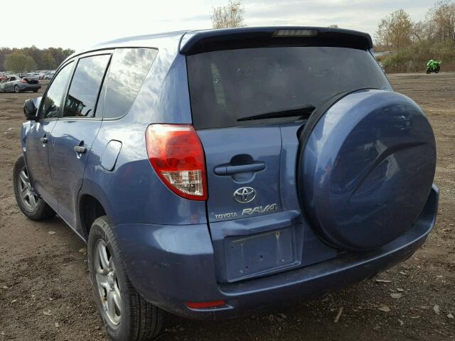 JTMBD33V286058559 - 2008 TOYOTA RAV4 BLUE photo 3