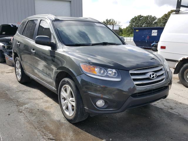 5XYZK4AG7CG107629 - 2012 HYUNDAI SANTA FE L GRAY photo 1