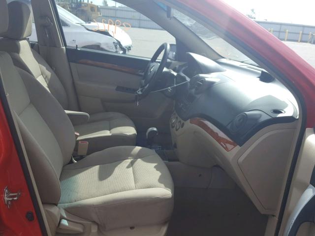KL1TD5DE0AB136467 - 2010 CHEVROLET AVEO LS RED photo 5