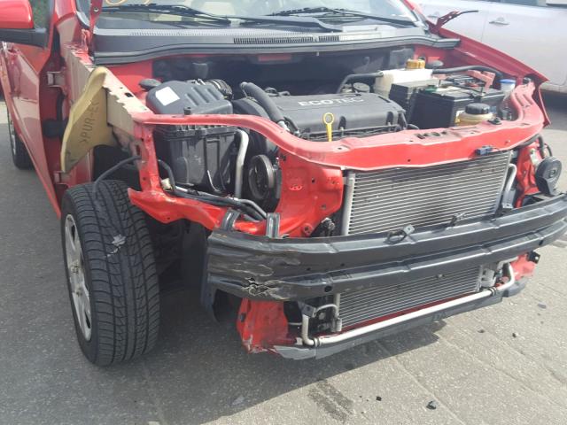 KL1TD5DE0AB136467 - 2010 CHEVROLET AVEO LS RED photo 9