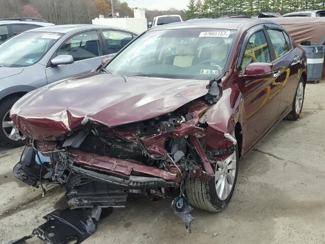 1HGCR2F72DA093463 - 2013 HONDA ACCORD EX BURGUNDY photo 2