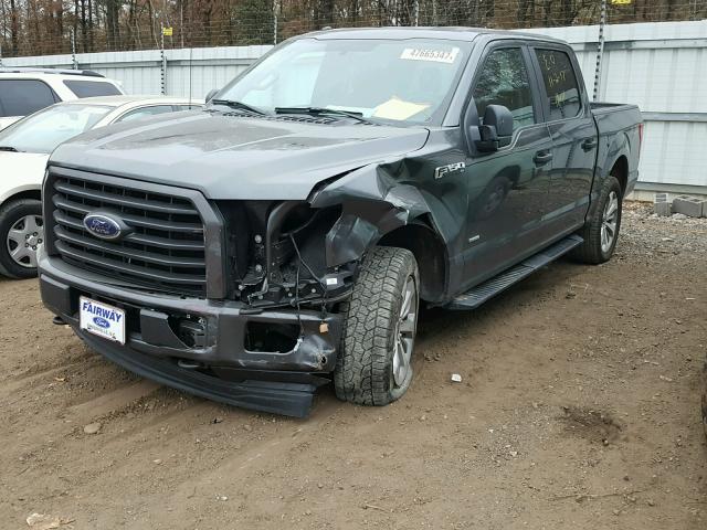 1FTEW1EP7HFB29300 - 2017 FORD F150 SUPER GREEN photo 2