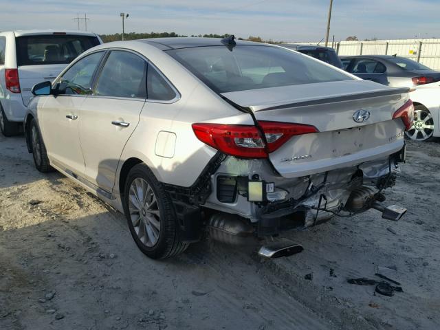 5NPE34AF5FH222004 - 2015 HYUNDAI SONATA SPO SILVER photo 3