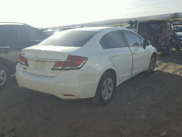 19XFB2F58DE039967 - 2013 HONDA CIVIC LX WHITE photo 4