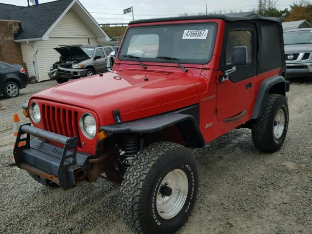 1J4FY29P0VP480953 - 1997 JEEP WRANGLER RED photo 2