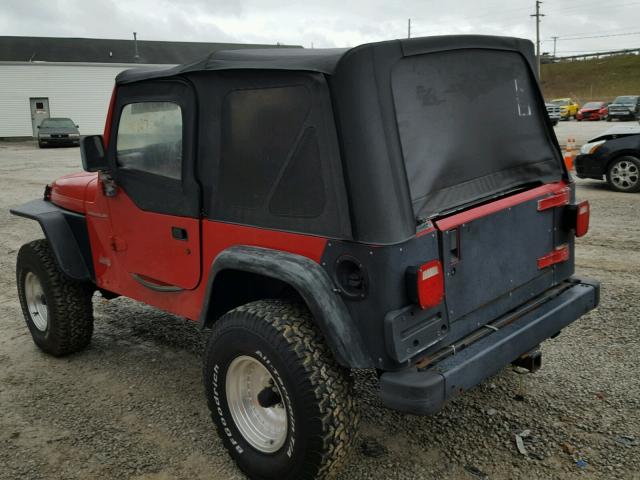 1J4FY29P0VP480953 - 1997 JEEP WRANGLER RED photo 3