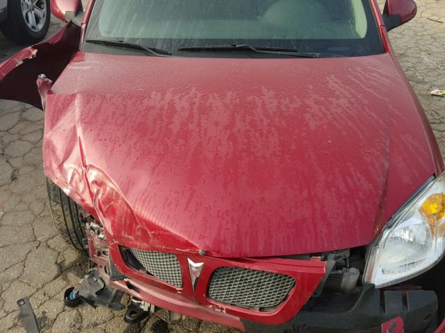 1G2AL15F877225657 - 2007 PONTIAC G5 RED photo 7