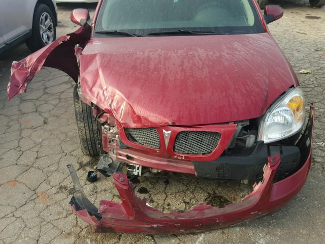 1G2AL15F877225657 - 2007 PONTIAC G5 RED photo 9