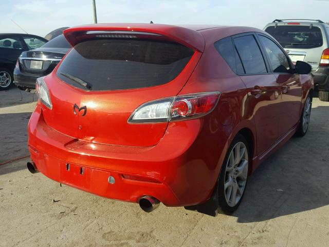 JM1BL1L31C1592289 - 2012 MAZDA SPEED 3 RED photo 4