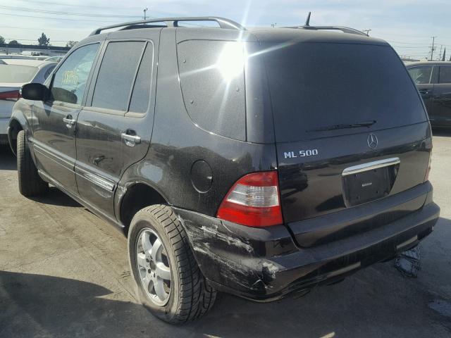 4JGAB75E22A362822 - 2002 MERCEDES-BENZ ML 500 BLACK photo 3