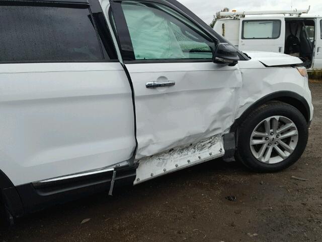 1FM5K7D8XDGA50986 - 2013 FORD EXPLORER X WHITE photo 9