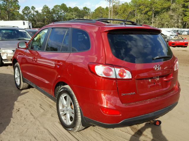 5XYZHDAG4CG145415 - 2012 HYUNDAI SANTA FE S RED photo 3