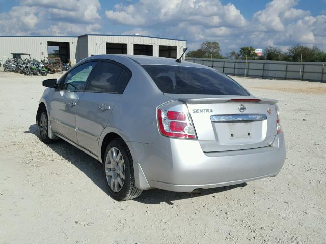 3N1AB6AP0CL711544 - 2012 NISSAN SENTRA 2.0 SILVER photo 3