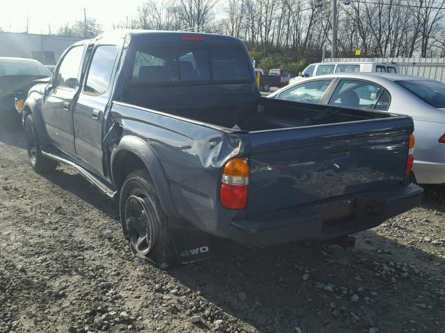 5TEHN72N91Z877013 - 2001 TOYOTA TACOMA DOU BLUE photo 3