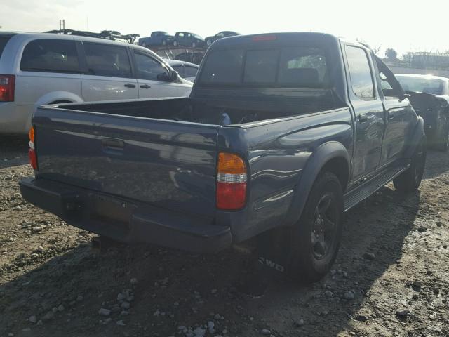 5TEHN72N91Z877013 - 2001 TOYOTA TACOMA DOU BLUE photo 4