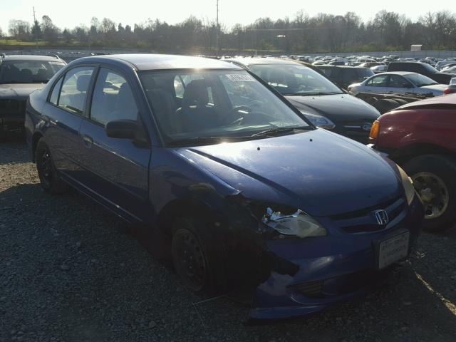 1HGES16354L015591 - 2004 HONDA CIVIC DX V BLUE photo 1