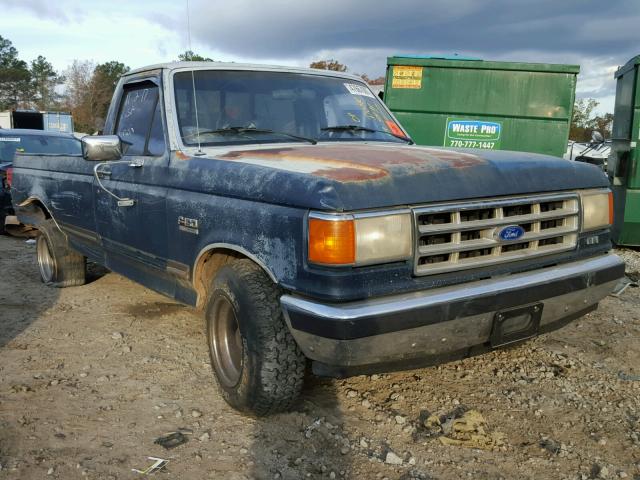 1FTCF15N9HNA53512 - 1987 FORD F150 BLUE photo 1