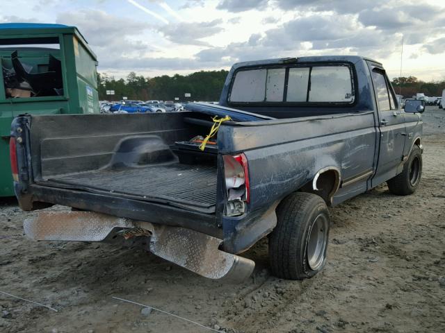 1FTCF15N9HNA53512 - 1987 FORD F150 BLUE photo 4