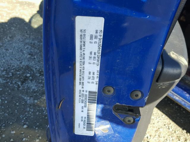 1B3ES56C24D597358 - 2004 DODGE NEON SXT BLUE photo 10