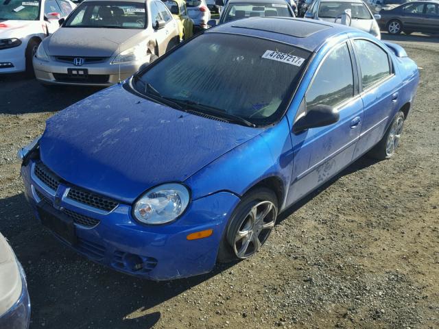 1B3ES56C24D597358 - 2004 DODGE NEON SXT BLUE photo 2