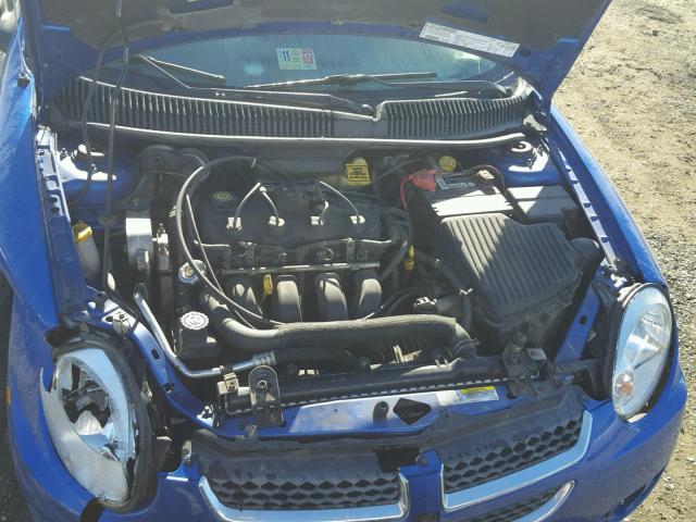 1B3ES56C24D597358 - 2004 DODGE NEON SXT BLUE photo 7