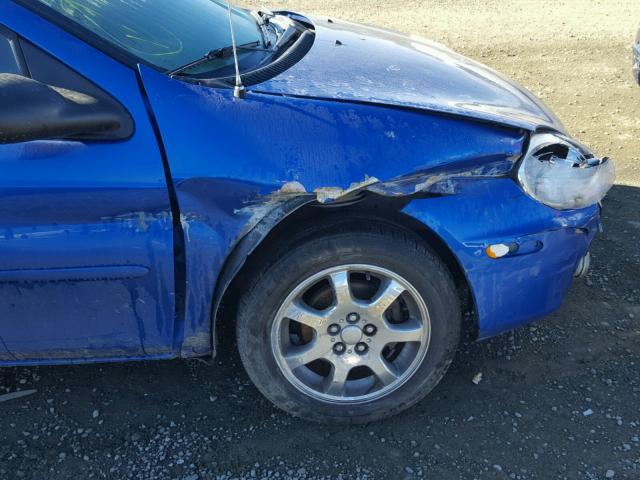 1B3ES56C24D597358 - 2004 DODGE NEON SXT BLUE photo 9