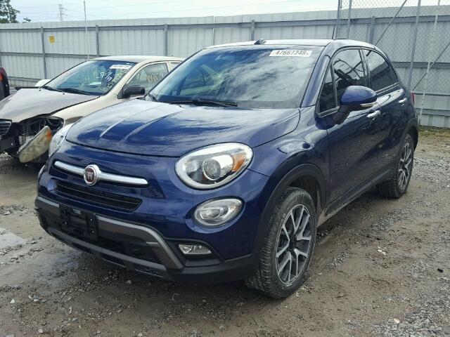 ZFBCFYET8GP388287 - 2016 FIAT 500X TREKK BLUE photo 2