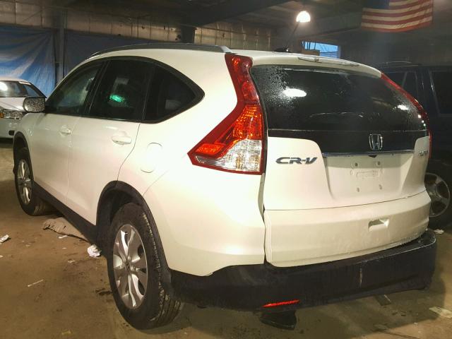 5J6RM4H73CL006733 - 2012 HONDA CR-V EXL WHITE photo 3