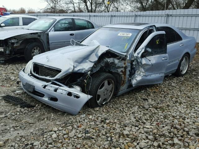 WDBNG70J21A212458 - 2001 MERCEDES-BENZ S 430 BLUE photo 2