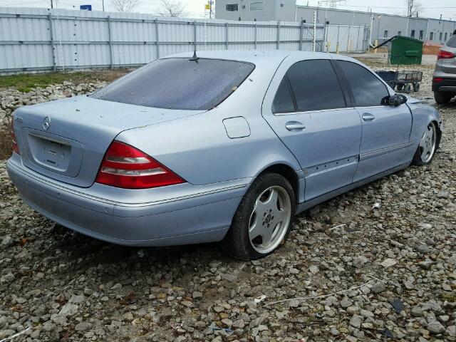 WDBNG70J21A212458 - 2001 MERCEDES-BENZ S 430 BLUE photo 4