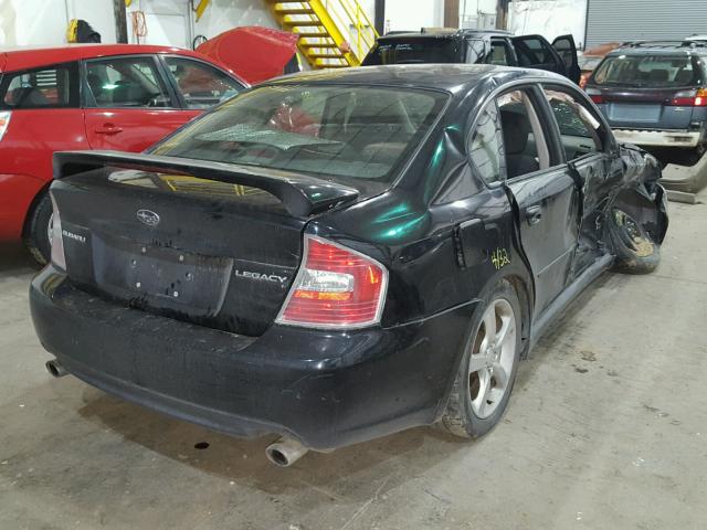 4S3BL626467220181 - 2006 SUBARU LEGACY 2.5 BLACK photo 4