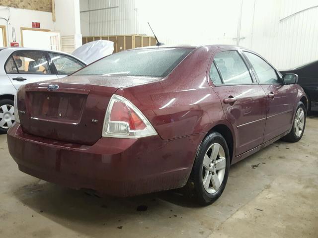 3FAHP07ZX7R132895 - 2007 FORD FUSION SE MAROON photo 4